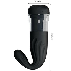 Dimensions du masturbateur automatique avec longueur et largeur indiquées