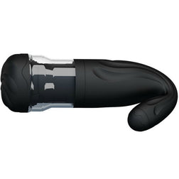 Profil du masturbateur automatique noir à la forme ergonomique