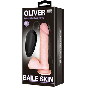 Gode réaliste Oliver télécommande ventouse - vue produit de profil