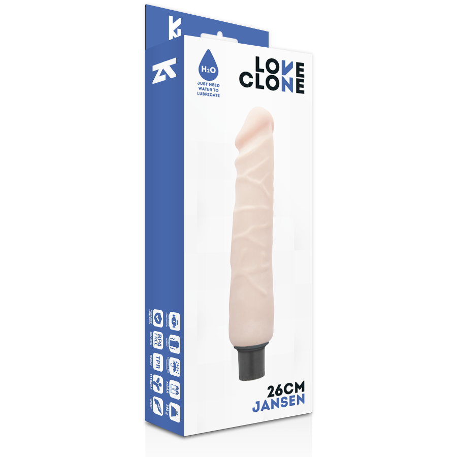 LOVECLONE VIBRATEUR AUTOLUBRIFIANT JANSEN 26 CM O 42 CM