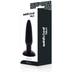 Boîte Addicted Toys Anal Plug 13,5 cm, packaging noir et blanc
