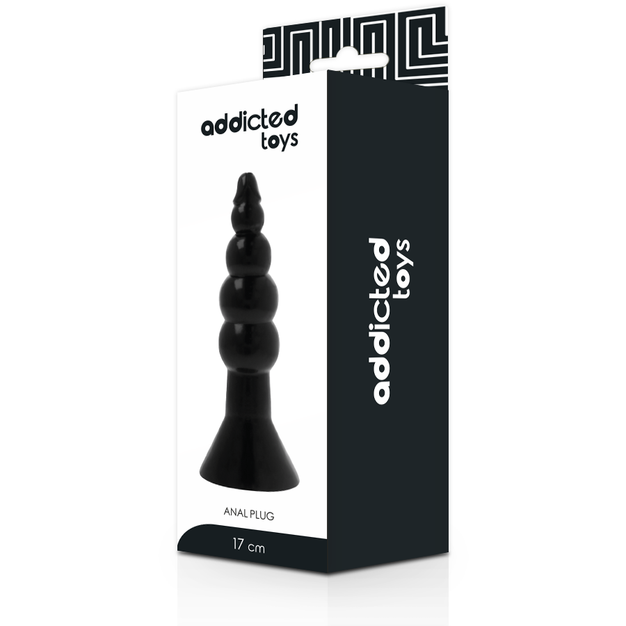 Boîte Addicted Toys du plug anal 17 cm, face avant