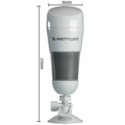 Schéma technique avec dimensions du masturbateur ventouse Hedy