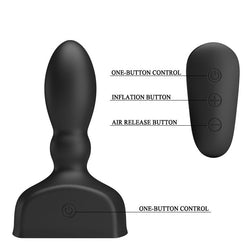 Plug gonflable vibrant avec télécommande sans fil — gros plan