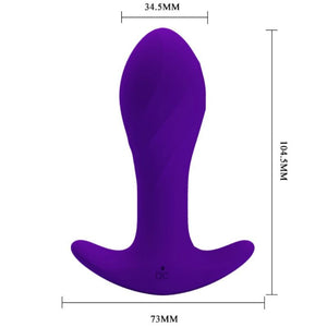 Plug vibrant prostatique 12 modes silicone lilas — texture visible
