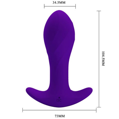 Plug vibrant prostatique 12 modes silicone lilas — texture visible