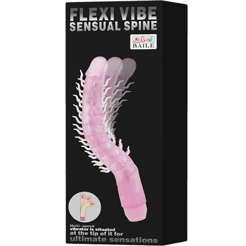 Gode vibrant ultra-flexible 23,5 cm — vue de profil
