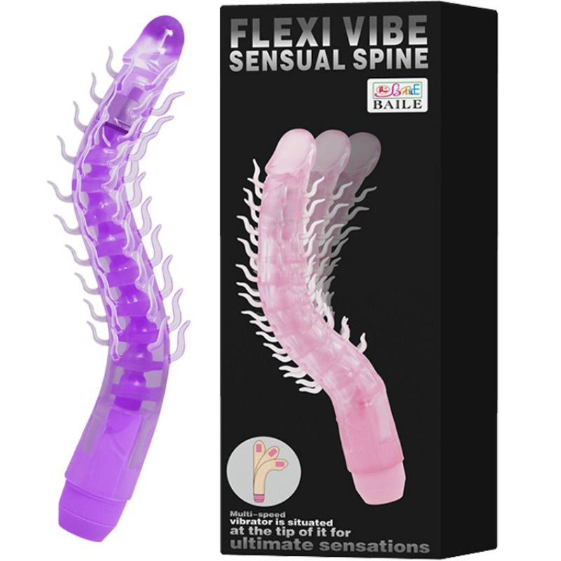 Gode vibrant ultra-flexible 23,5 cm — gros plan