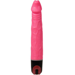 Gode vibro rose texturé 21,5 cm