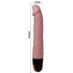 Gode vibro rose texturé 21,5 cm