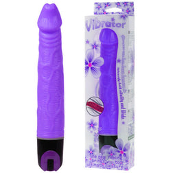 Gode vibrant 21,5 cm format fin violet — vue de face