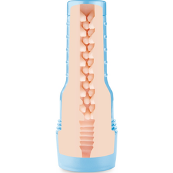 Cutaway view of the ribbed internal sleeve of the Brent Corrigan masturbator