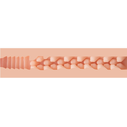 Close-up of the masturbator's ribbed internal TPE texture