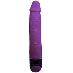 Gode vibrant violet veiné toucher peau 23 cm — Adour Club