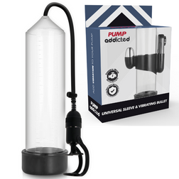 Plug anal Pompe à pénis transparente vibrante 23 cm pour homme