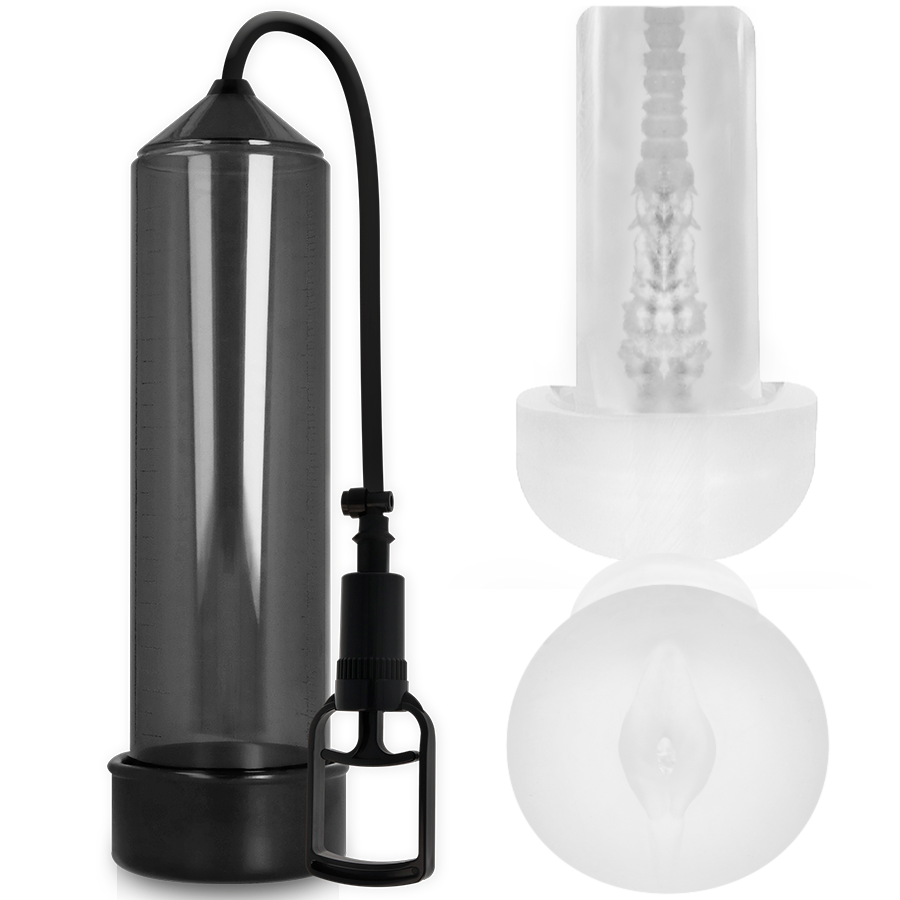 Pompe à pénis + masturbateur — RX7 Noire · Pump Addicted · Pompes & gaines