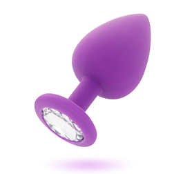 Plug anal Shelki S lilas 7,2 cm - vue arrière produit