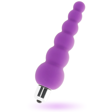 Mini chapelet anal vibrant silicone lilas 13,5 cm — Snoopy — vue produit 3