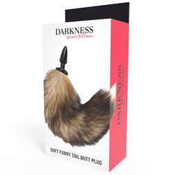 DARKNESS QUEUE NATURELLE AVEC PLUG ANAL EN SILICONE 10 CM