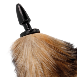 DARKNESS QUEUE NATURELLE AVEC PLUG ANAL EN SILICONE 10 CM