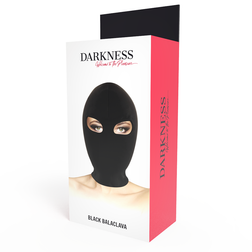 Cagoule BDSM spandex 2 trous yeux — Black Balaclava — vue 3