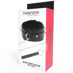DARKNESS COLLIER DE POSTURE CONFORTABLE AVEC CHAINE EN CUIR