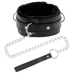 DARKNESS COLLIER DE POSTURE CONFORTABLE AVEC CHAINE EN CUIR