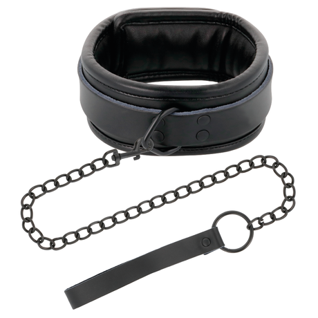 DARKNESS COLLIER NOIR AVEC CHAINE