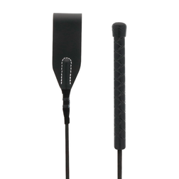 Cravache claquette surpiquée simili cuir noir 45 cm — vue 2