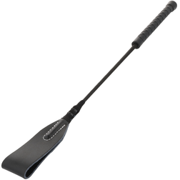 Cravache claquette surpiquée simili cuir noir 45 cm