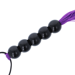Flogger violet manche à billes — mèches fines — vue 2