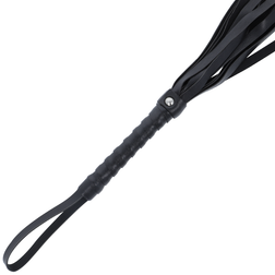 Flogger lanières larges 45 cm noir — vue 2