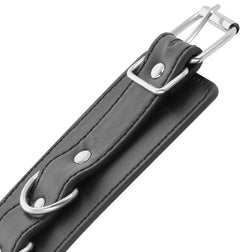 Menottes de cheville cuir vegan mat 3 points d'attache