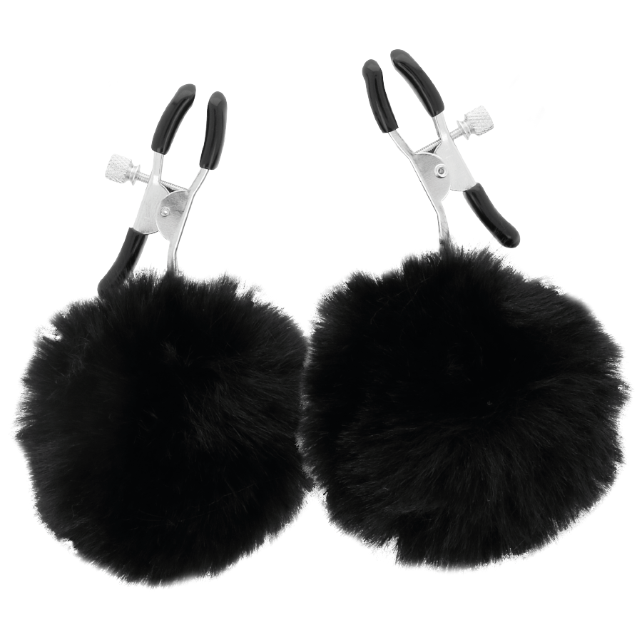 DARKNESS PINCES A TETONS AVEC POM POMS 1