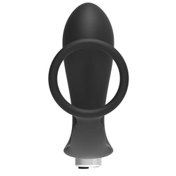 Plug stimulation prostate vibrant + cockring intégré silicone — Addicted M1
