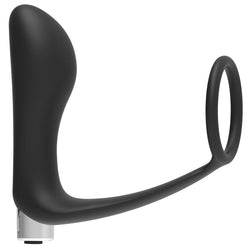 Plug stimulation prostate vibrant + cockring intégré silicone — Addicted M1