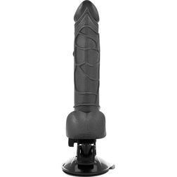Gode vibrant réaliste à testicules 19,5 cm — télécommande filaire