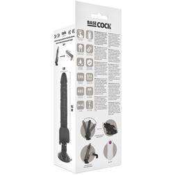 Gode vibrant réaliste à testicules 19,5 cm — télécommande filaire