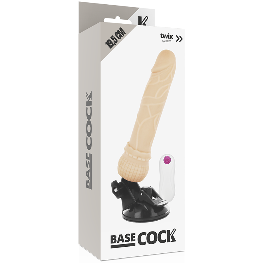 Gode vibrant réaliste 19,5 cm sans fil — vue détaillée