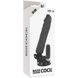 2-in-1 Vibrating Dildo and Penis Extender 20 cm — Wired Remote