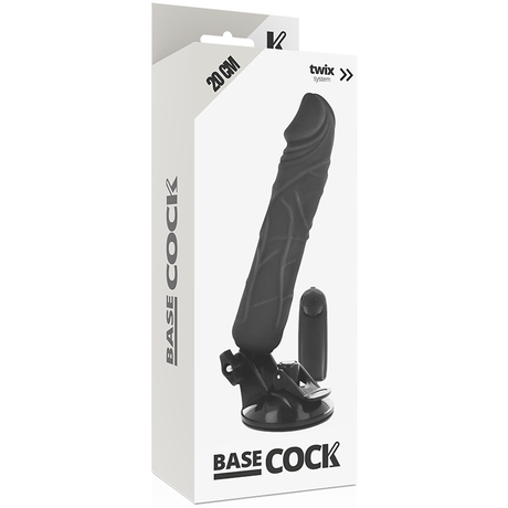 2-in-1 Vibrating Dildo and Penis Extender 20 cm — Wired Remote