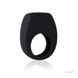 Cockring vibrant Lelo silicone rechargeable waterproof — TOR 2 by en Silicone noir vu de face