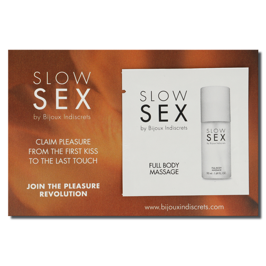 Dose gel massage corps noix de coco — Slow Sex 2 ml · Bijoux Slow Sex · Huiles neutres