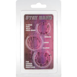 SEVEN CREATIONS ENSEMBLE DE TROIS ANNEAUX PENIS ROSE