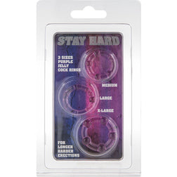 SEVEN CREATIONS ENSEMBLE DE TROIS ANNEAUX PENIS LILAS