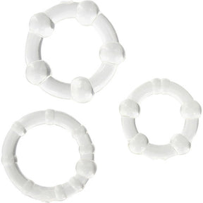 SEVEN CREATIONS ENSEMBLE DE TROIS ANNEAUX PENIS TRANSPARENTS