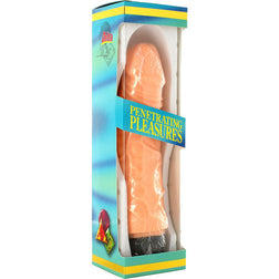Gode vibrant Réaliste toucher peau 19 cm - vue produit de profil