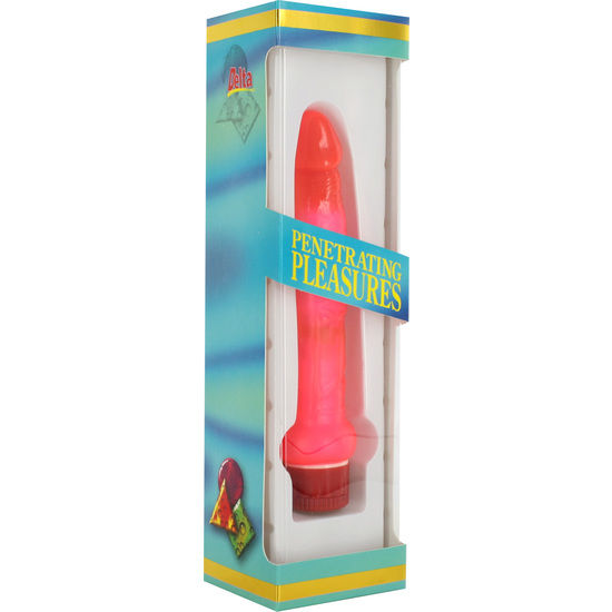 Vibromasseur réaliste translucide rose 16 cm — emballage