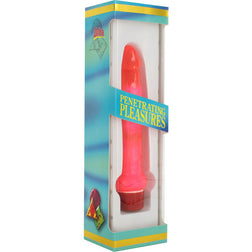 Vibromasseur réaliste translucide rose 16 cm — emballage