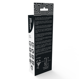 Back of the anal beads box with technical specifications